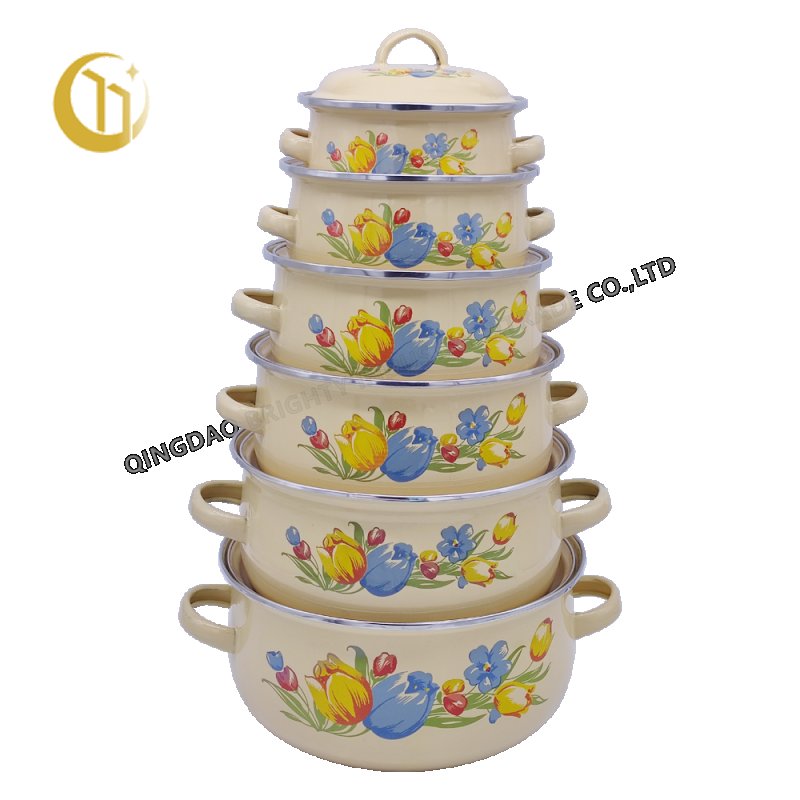 1424CM 6PCS Enamel Casserole Set
