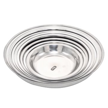 STAINLESS STEEL DEEP RICE PLATE
